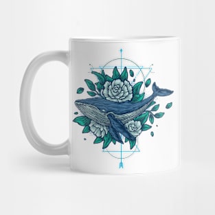 Whale flowers Mug